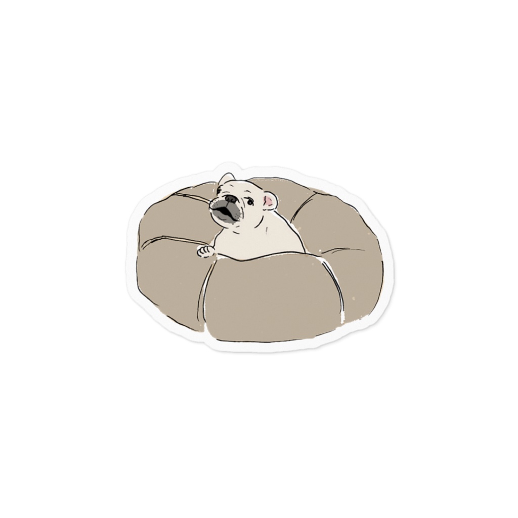 dog in cushion
