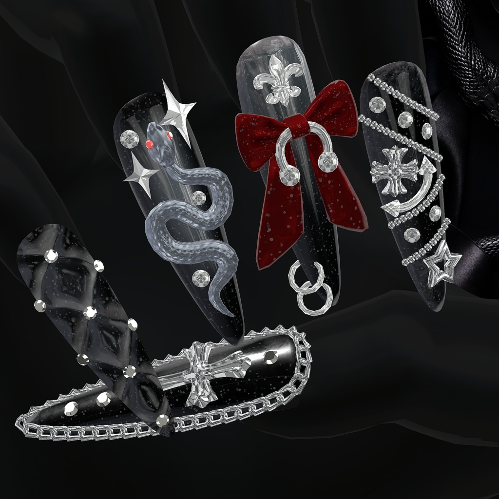 🔥🔥🔥50%HOTSALE🔥🔥🔥【DarkSnake Nail】🐍🎀