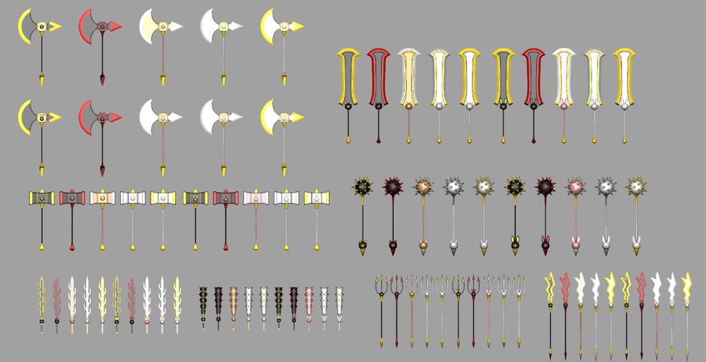 オリジナル武器モデル「うさねこウェポン」