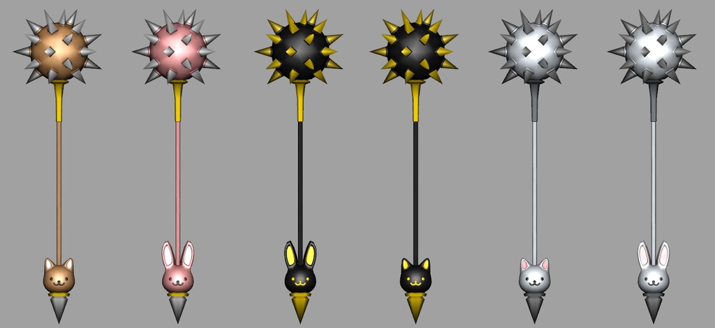 オリジナル武器モデル「うさねこウェポン」