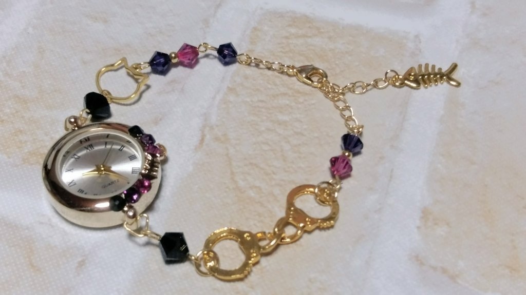 【再再販】【受注生産】Quin：アリス＊BWseries＊チェシャ猫の時計