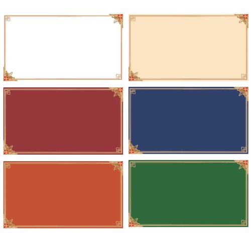 【無料版・投げ銭】フリー素材 中華ゴシック枠