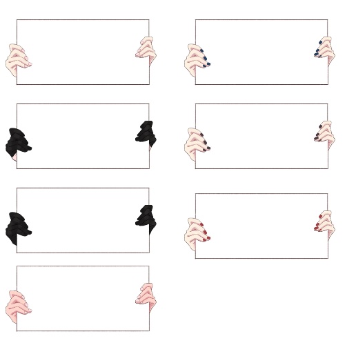 【無料版・投げ銭】フリップを持つ手【加工・商用利用可】