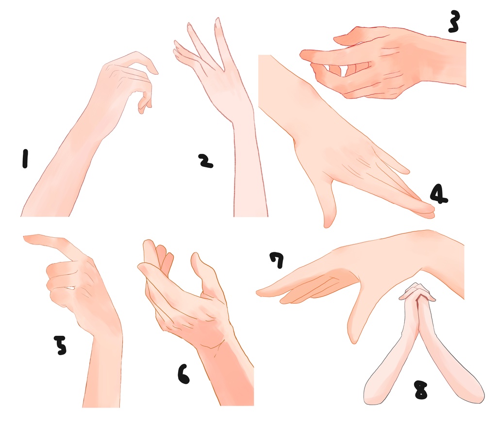 【無料版・投げ銭】フリー素材 手【トレス・加工・商用利用可】