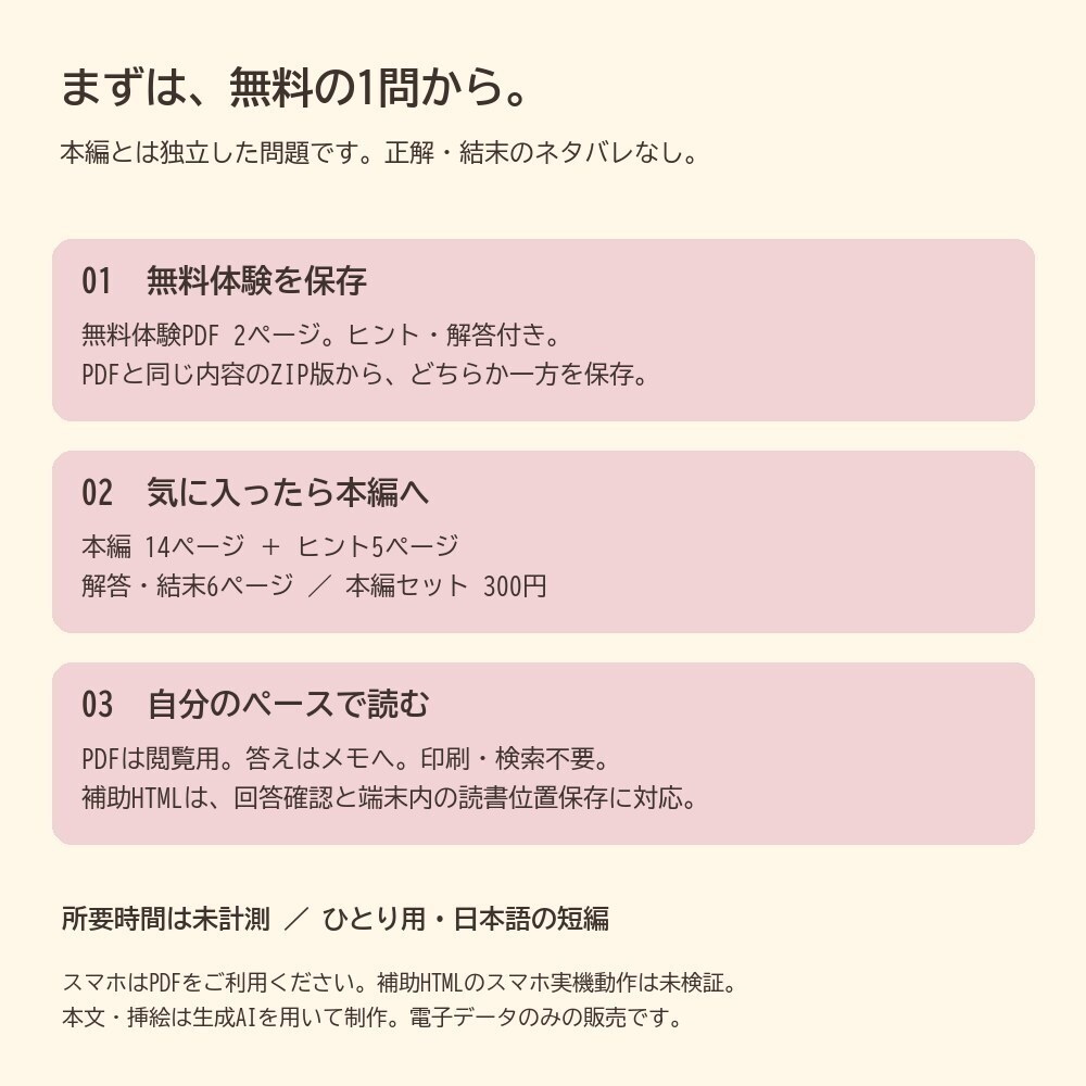 ねこのおやつ工房と、なくなったレシピ|ひとり用謎解き絵本