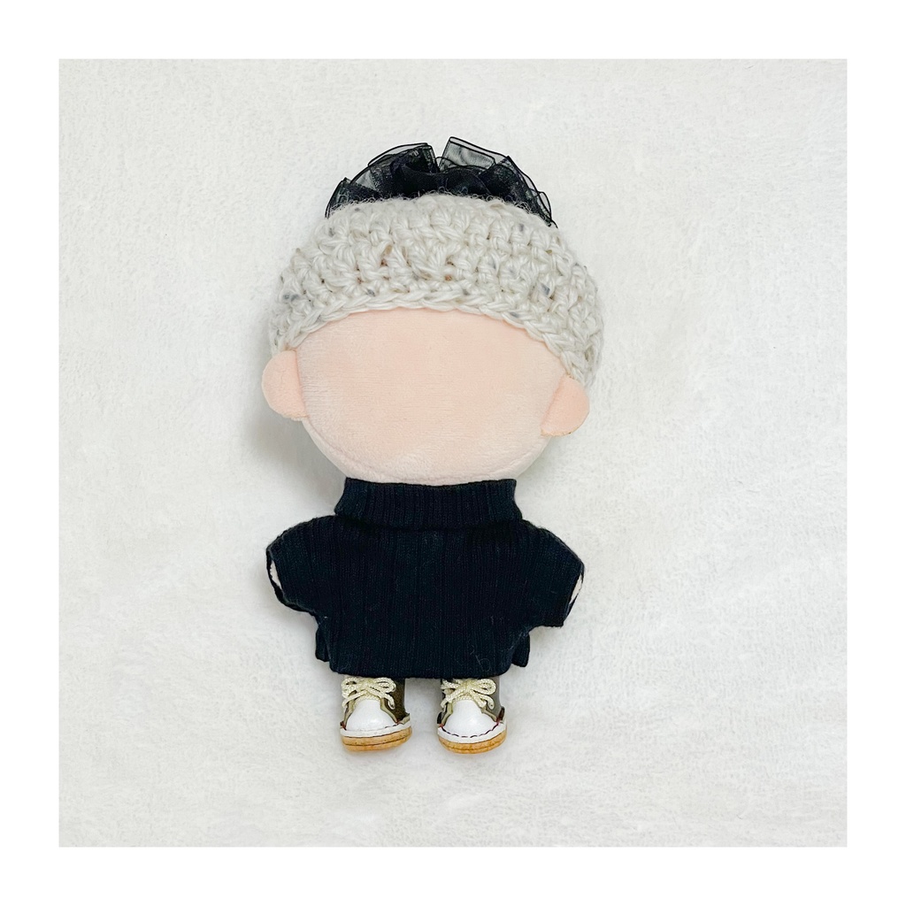 ポンポン付き ツイードベレー帽