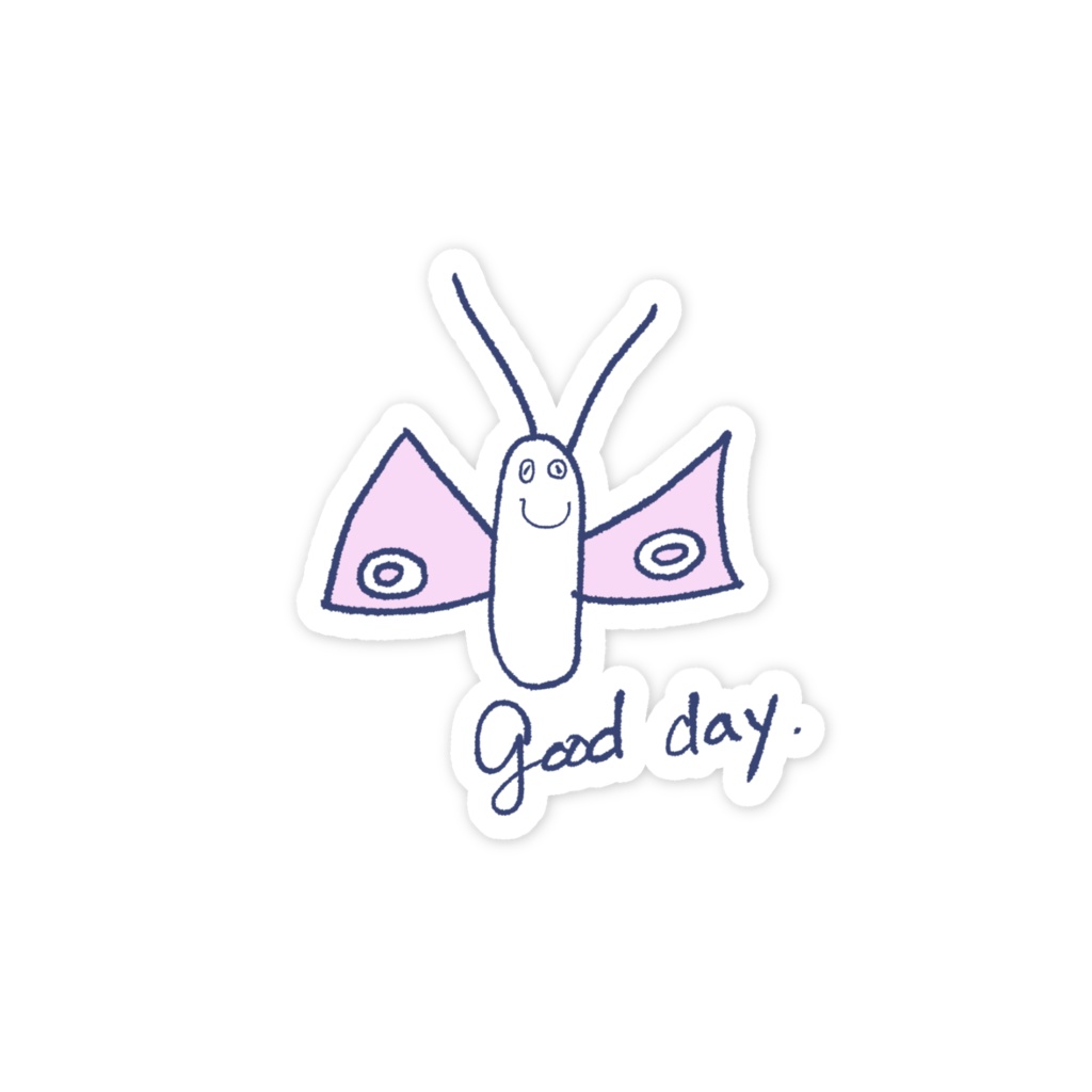 てふてふ(ピンク)ステッカー