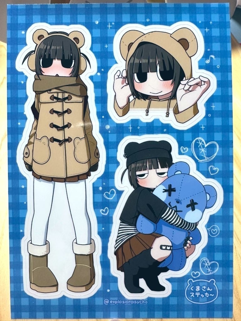 くまさんクリアステッカー