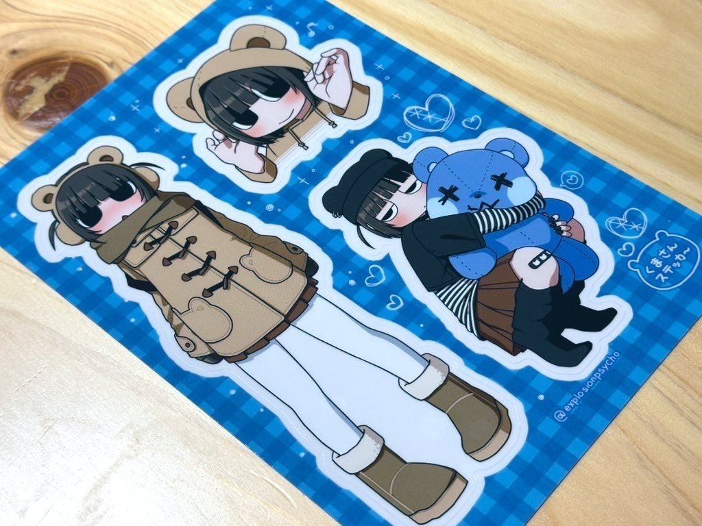 くまさんクリアステッカー