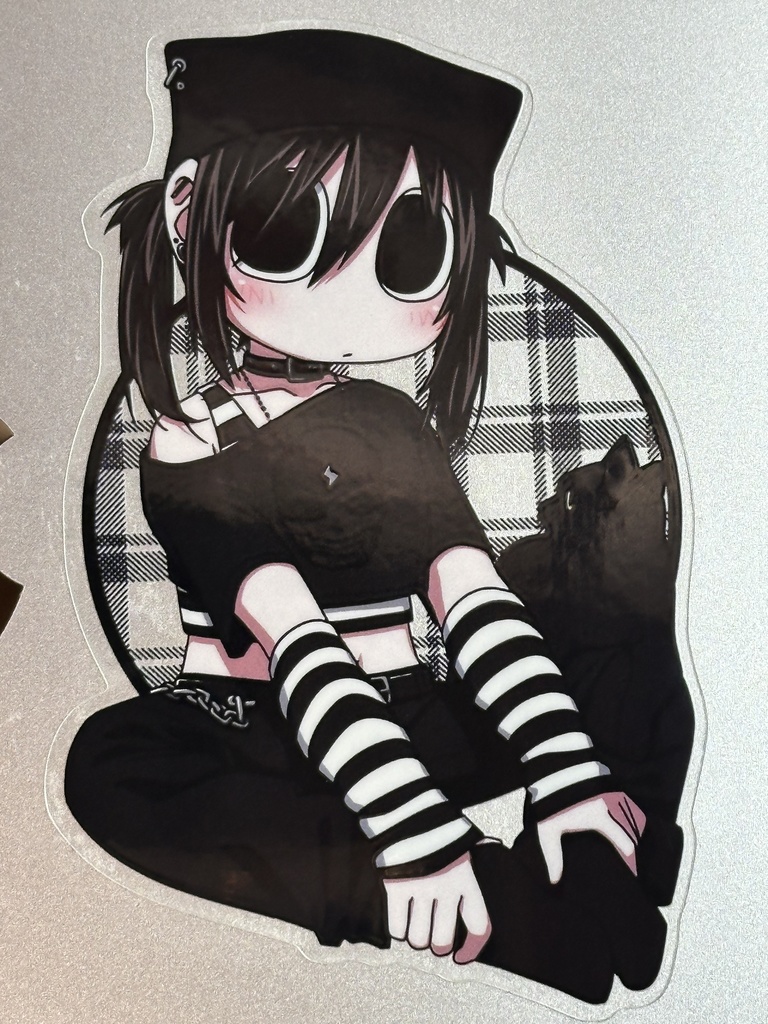 黒猫さんクリアステッカー