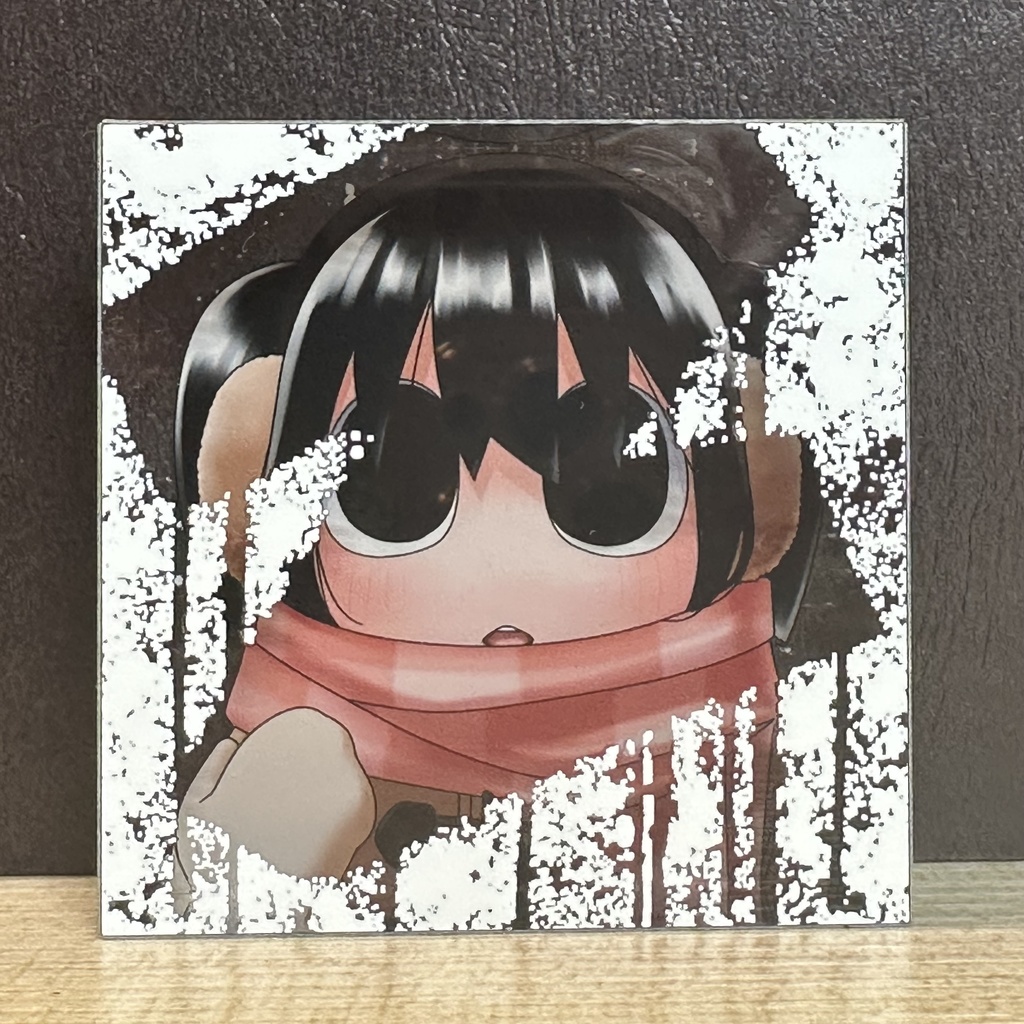 雪の日アクリルブロック