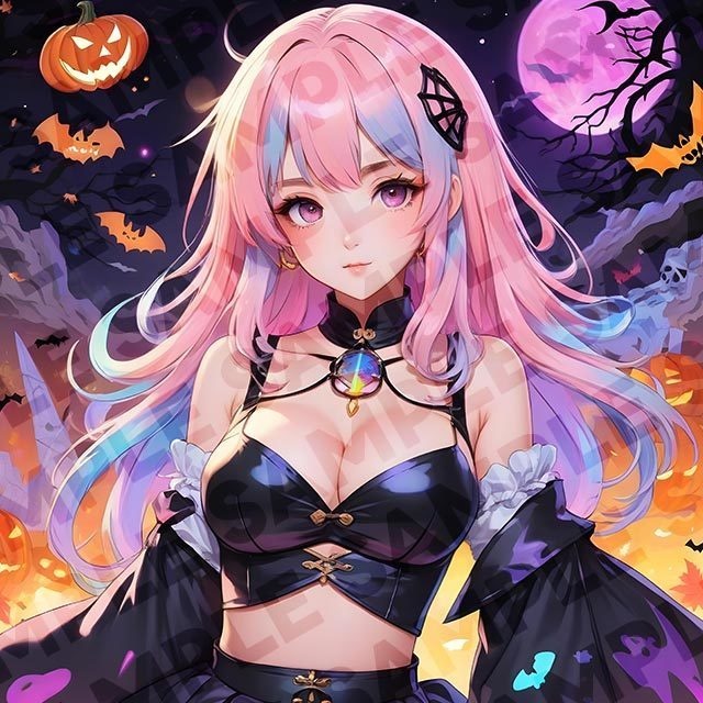 【高画質】AI美少女イラスト集-ハロウィンテーマ-1:1