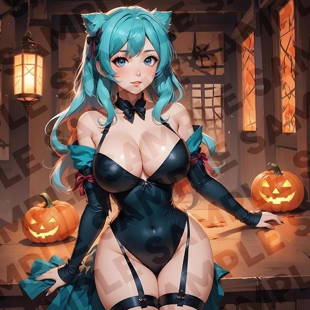 【高画質】AI美少女イラスト集-ハロウィンテーマ-1:1