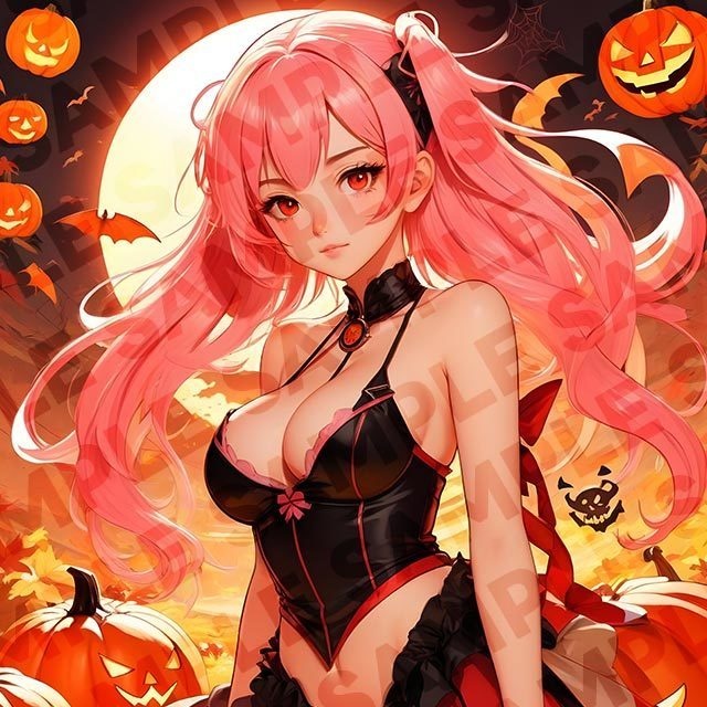【高画質】AI美少女イラスト集-ハロウィンテーマ-1:1