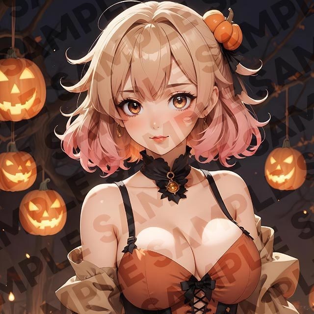 【高画質】AI美少女イラスト集-ハロウィンテーマ-1:1