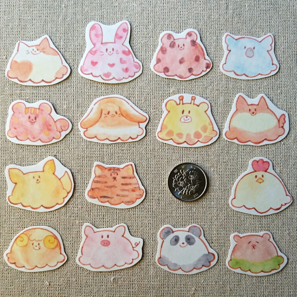 どうぶつアイス*マスキングフレークシール