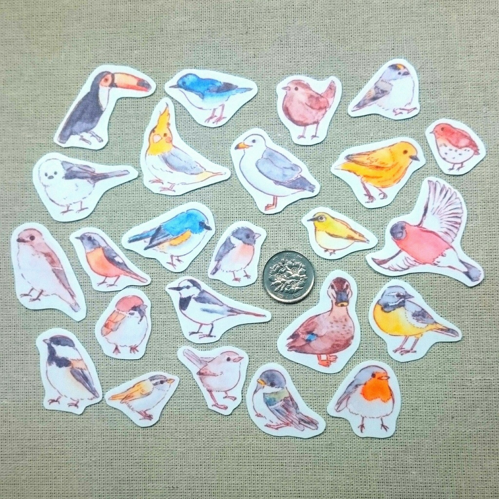 いろんなとり。マスキングフレークシール