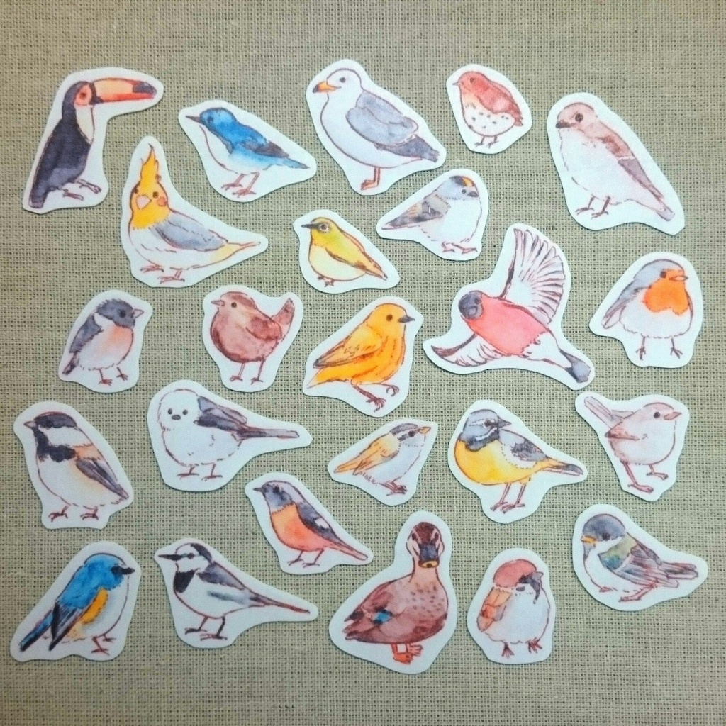 いろんなとり。マスキングフレークシール