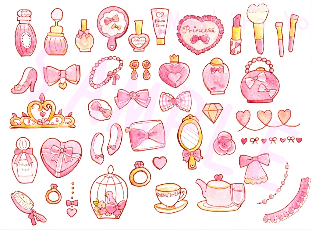 Princess Pink マスキングフレークシール
