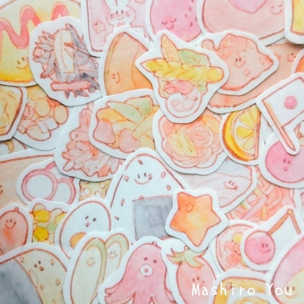 おべんとうのなかみ マスキングフレークシール