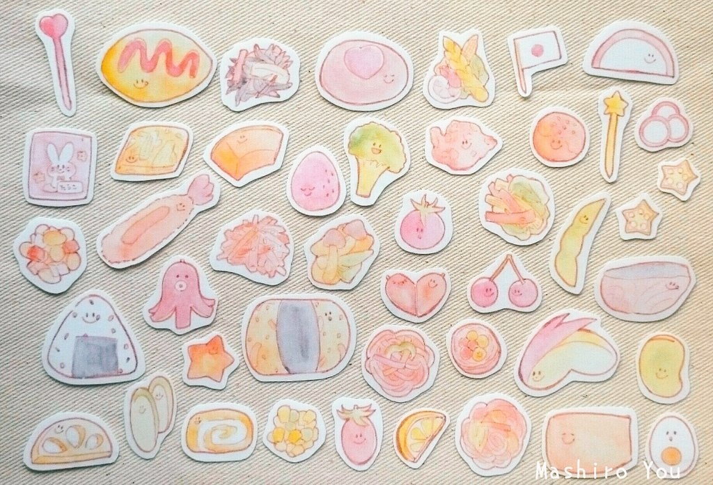 おべんとうのなかみ マスキングフレークシール