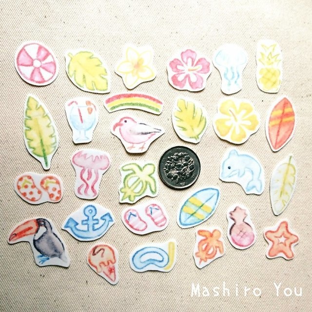 Hawaiian Beach マスキングフレークシール