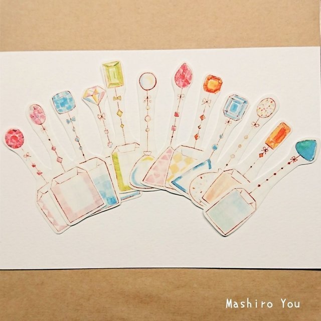 Birthday TeaBags マスキングフレークシール