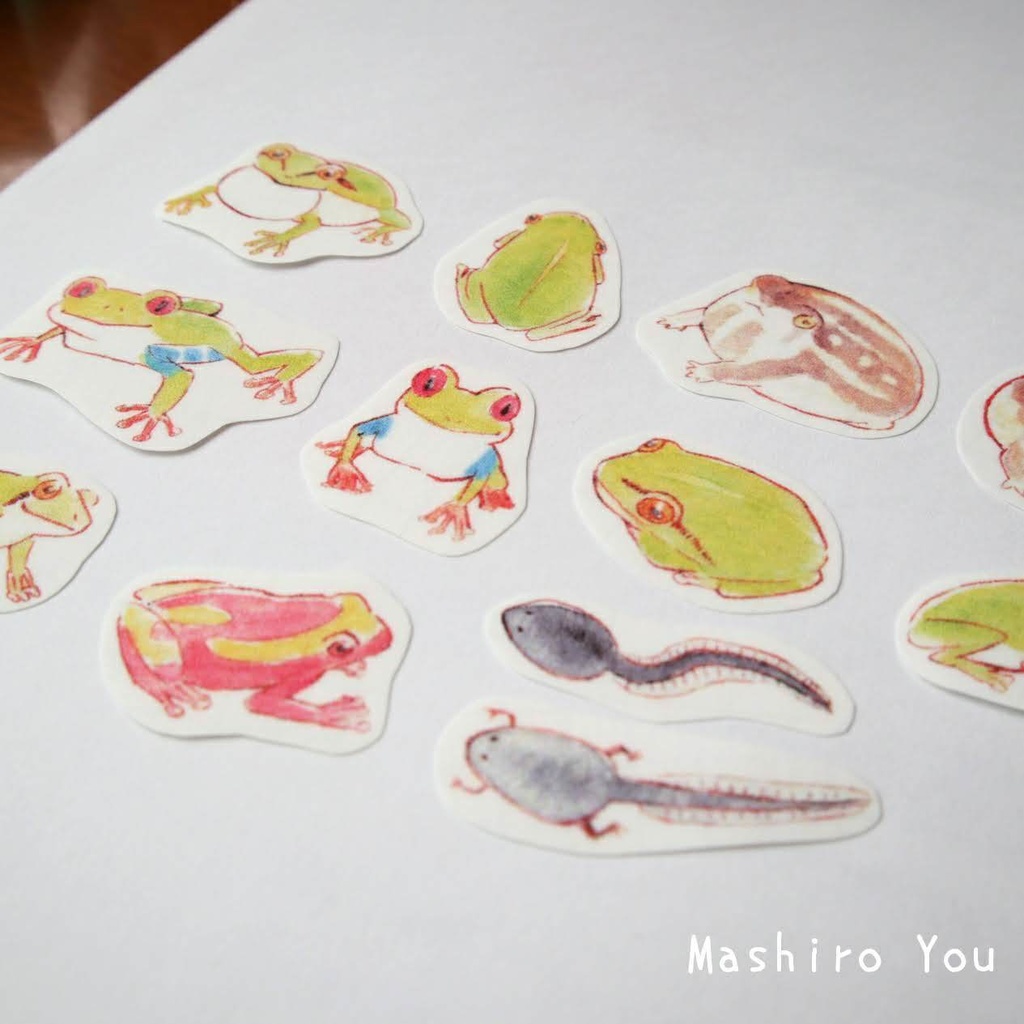 カエル マスキングフレークシール