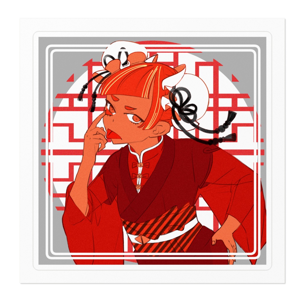 和洋折衷着物ステッカー