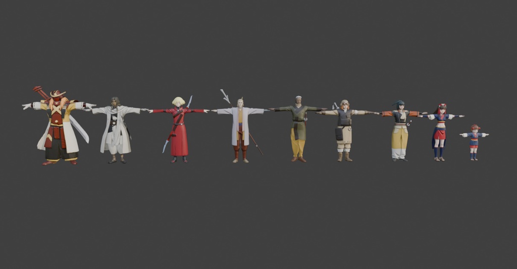 Samurai 7 Charactes (FBX)
