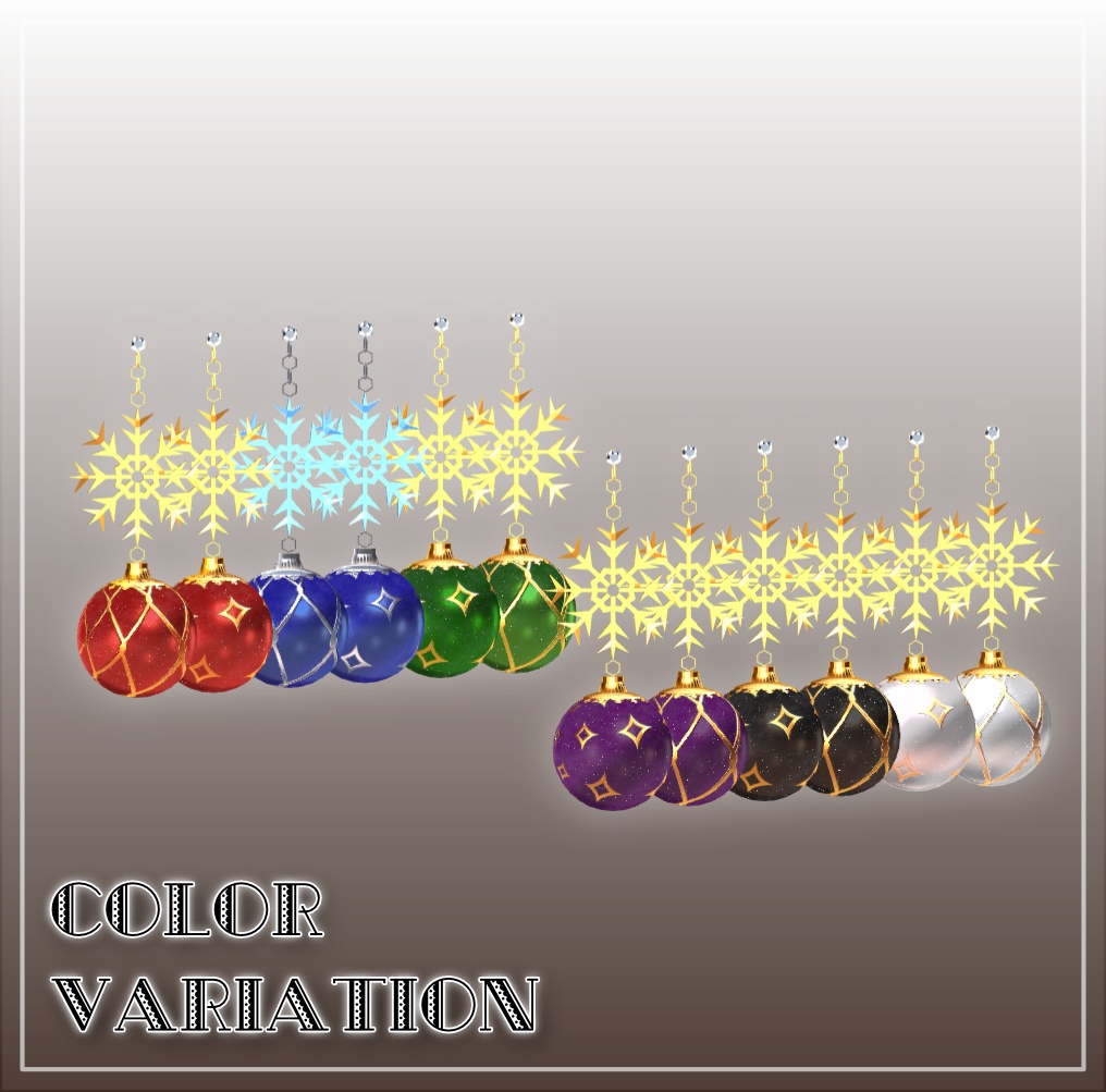 【しなの想定】Ornament Earring【VRChat】