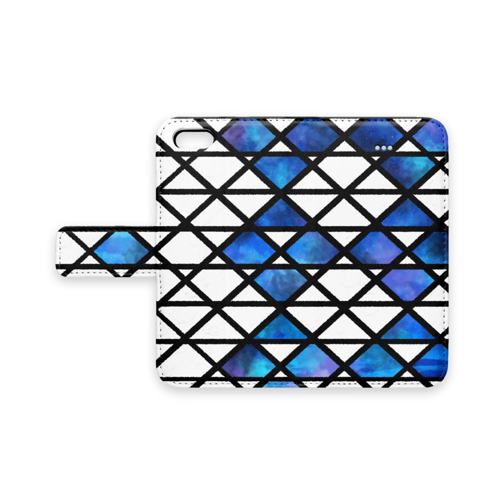 オリジナル手帳型iphoneケース 夜空と三角形