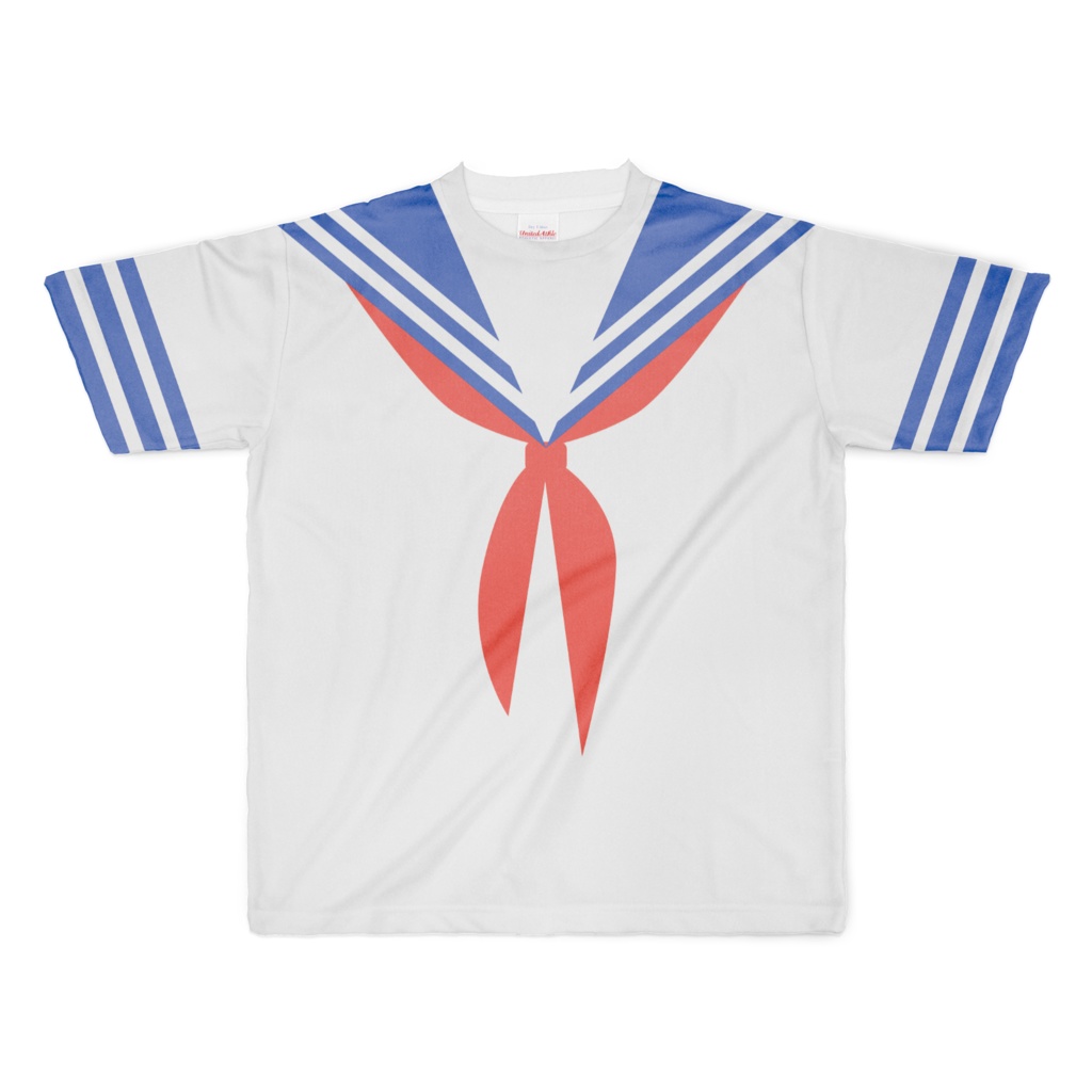 なんちゃってセーラー服 Tシャツ　（ネクタイ赤）　サイズXL