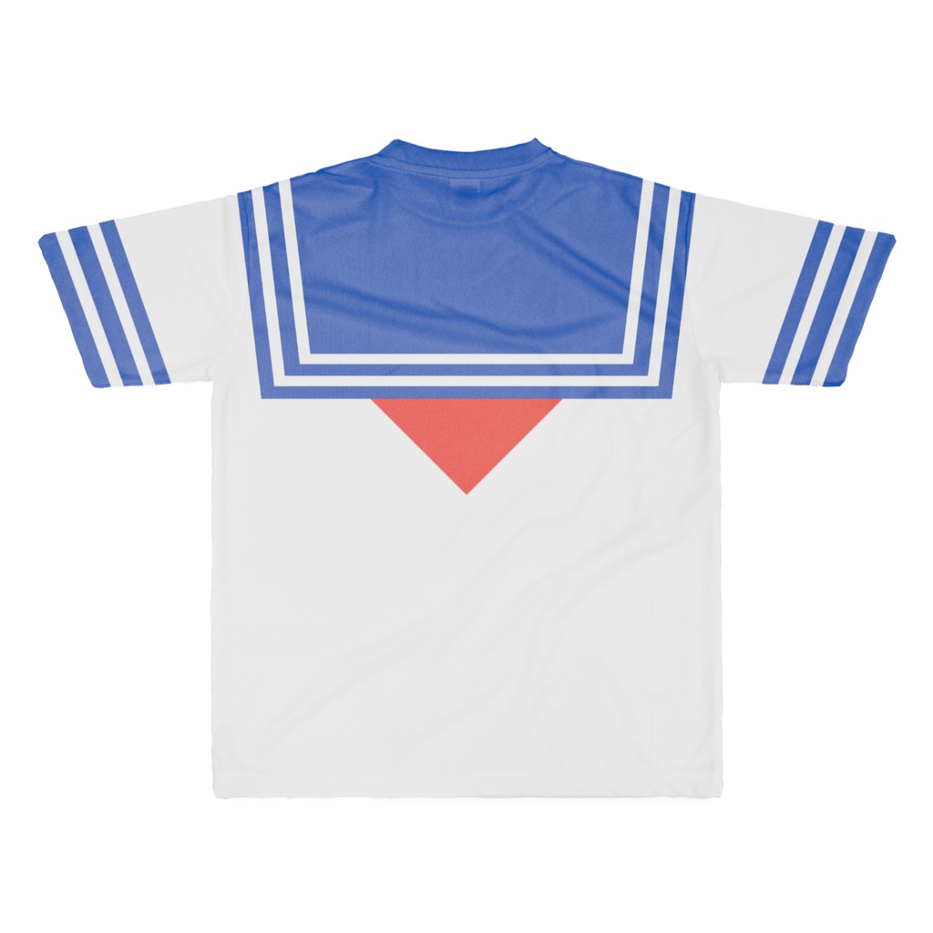 なんちゃってセーラー服 Tシャツ (ネクタイ赤) サイズXL