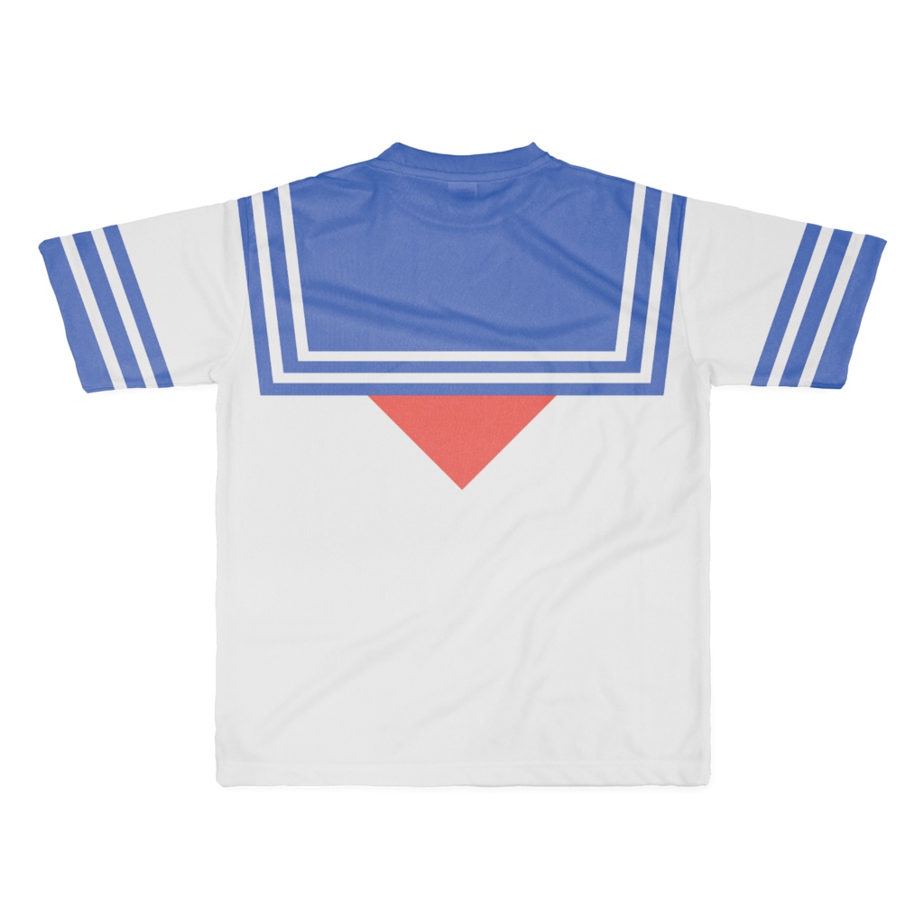 なんちゃってセーラー服 Tシャツ (ネクタイ赤) サイズL