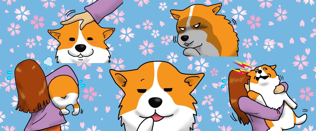 コーギーの コギ男のマグカップ B