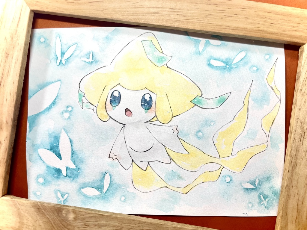 「ジラーチと蒼い蝶」 手描きイラスト 原画