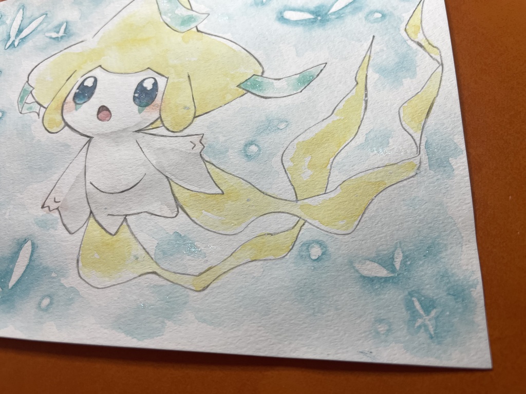 「ジラーチと蒼い蝶」 手描きイラスト 原画