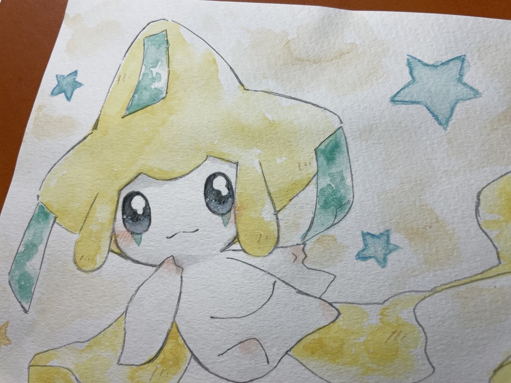 「お星さまとジラーチ」 手描きイラスト 原画