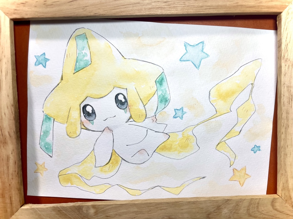 「お星さまとジラーチ」 手描きイラスト 原画