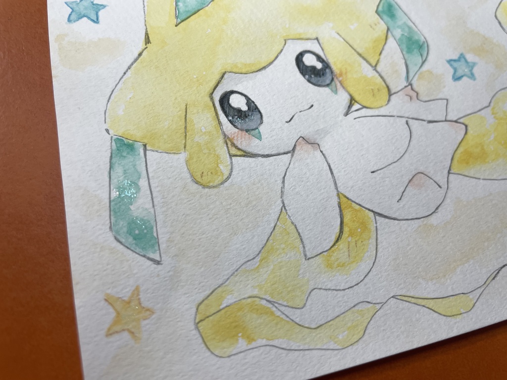 「お星さまとジラーチ」 手描きイラスト 原画