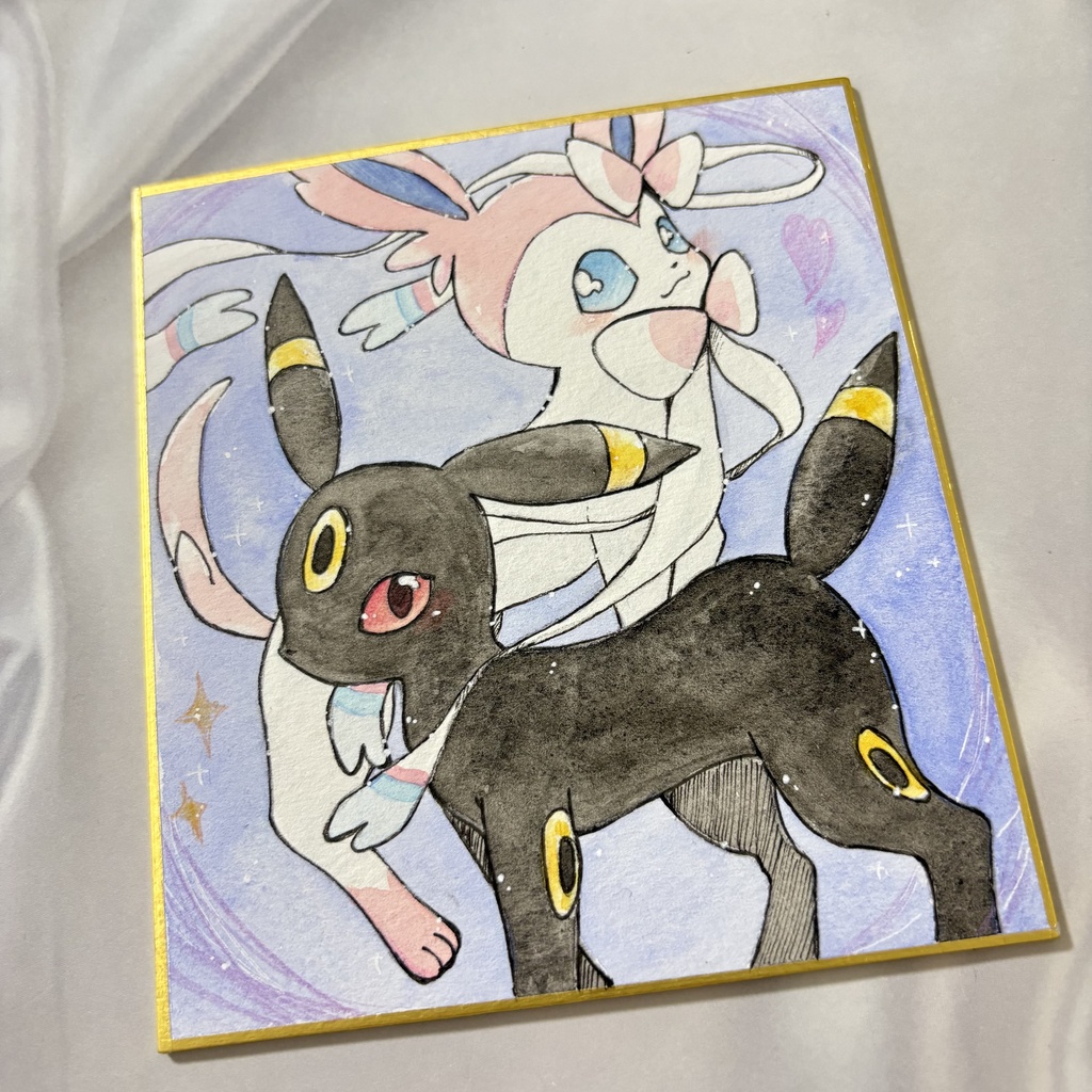 ブラッキーとエーフィ 中色紙