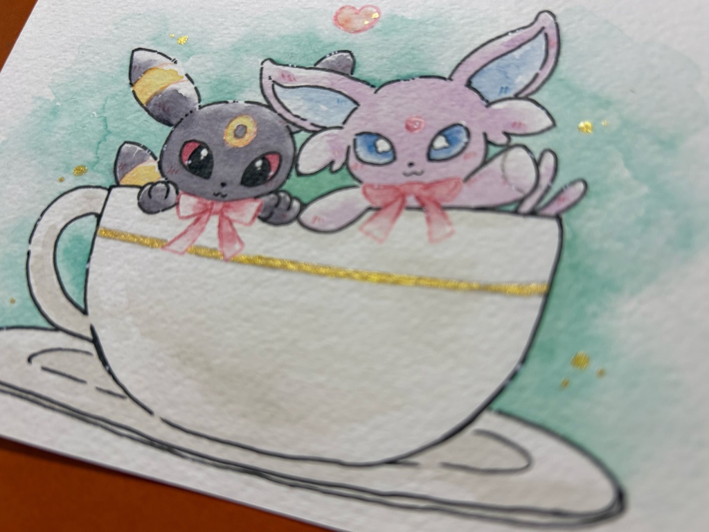 エーフィ&ブラッキー ぬい風イラスト