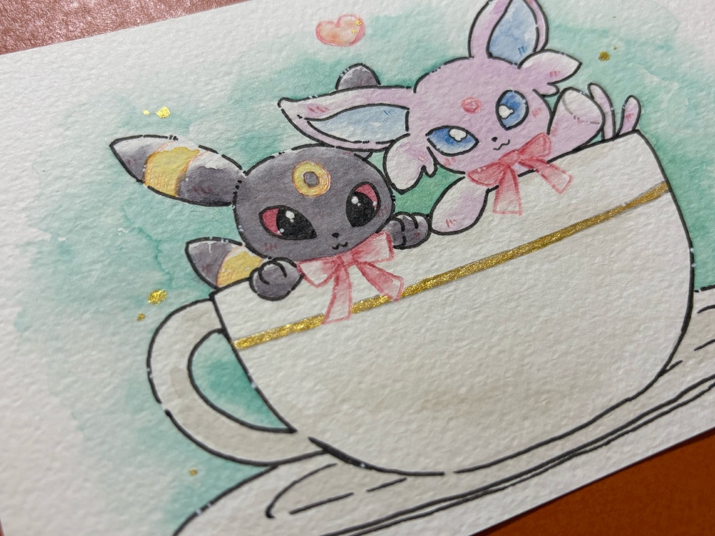 エーフィ&ブラッキー ぬい風イラスト