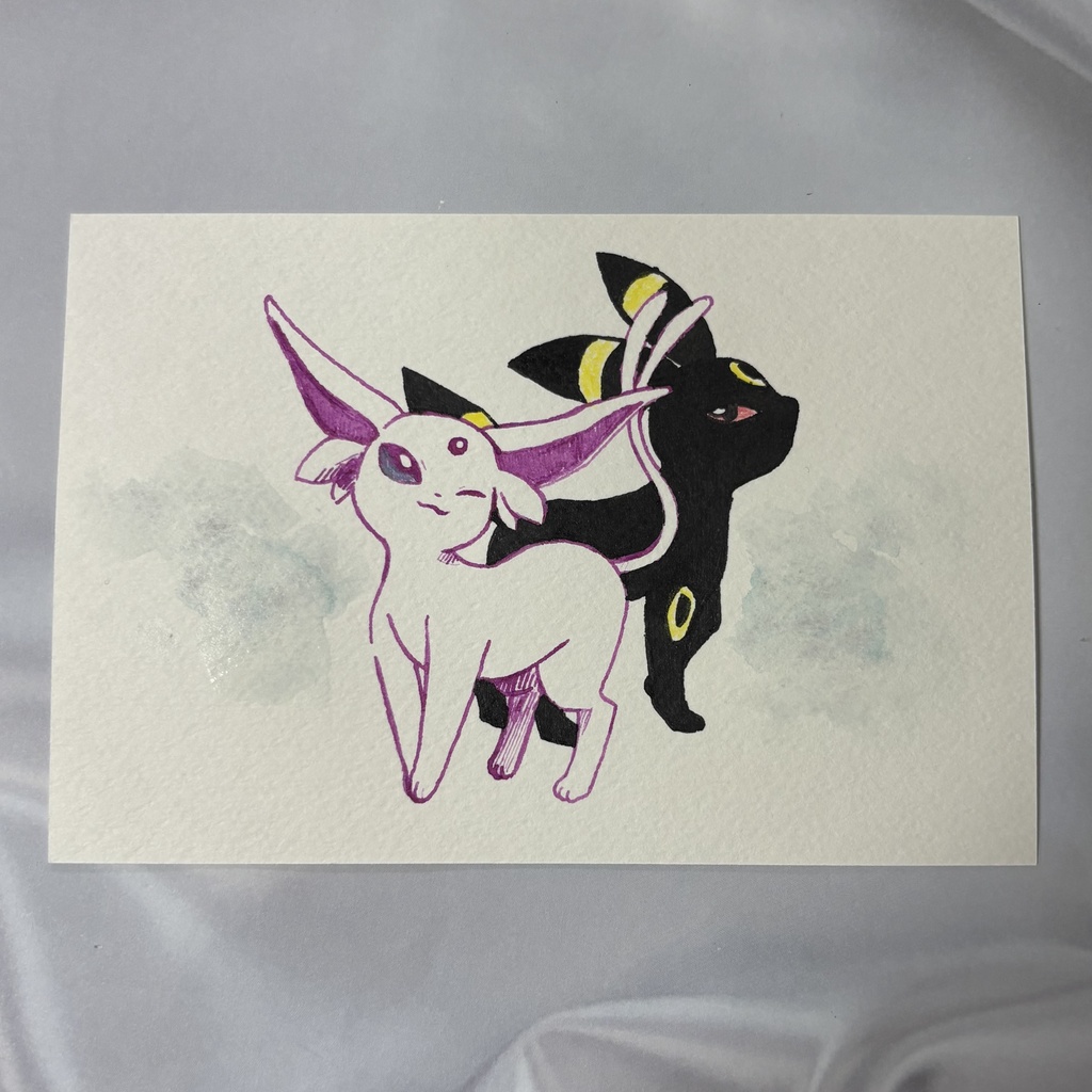 エーフィ&ブラッキー 手描きイラスト②