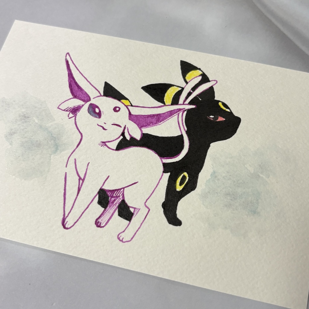 エーフィ&ブラッキー 手描きイラスト②