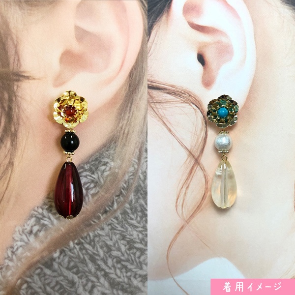 【刀剣乱舞】伯仲ボタニカルフラワーイヤリング・ピアス