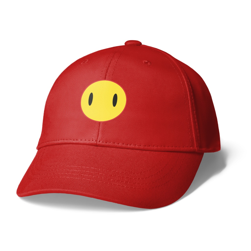 無表情(´･_･`)ちゃんキャップ