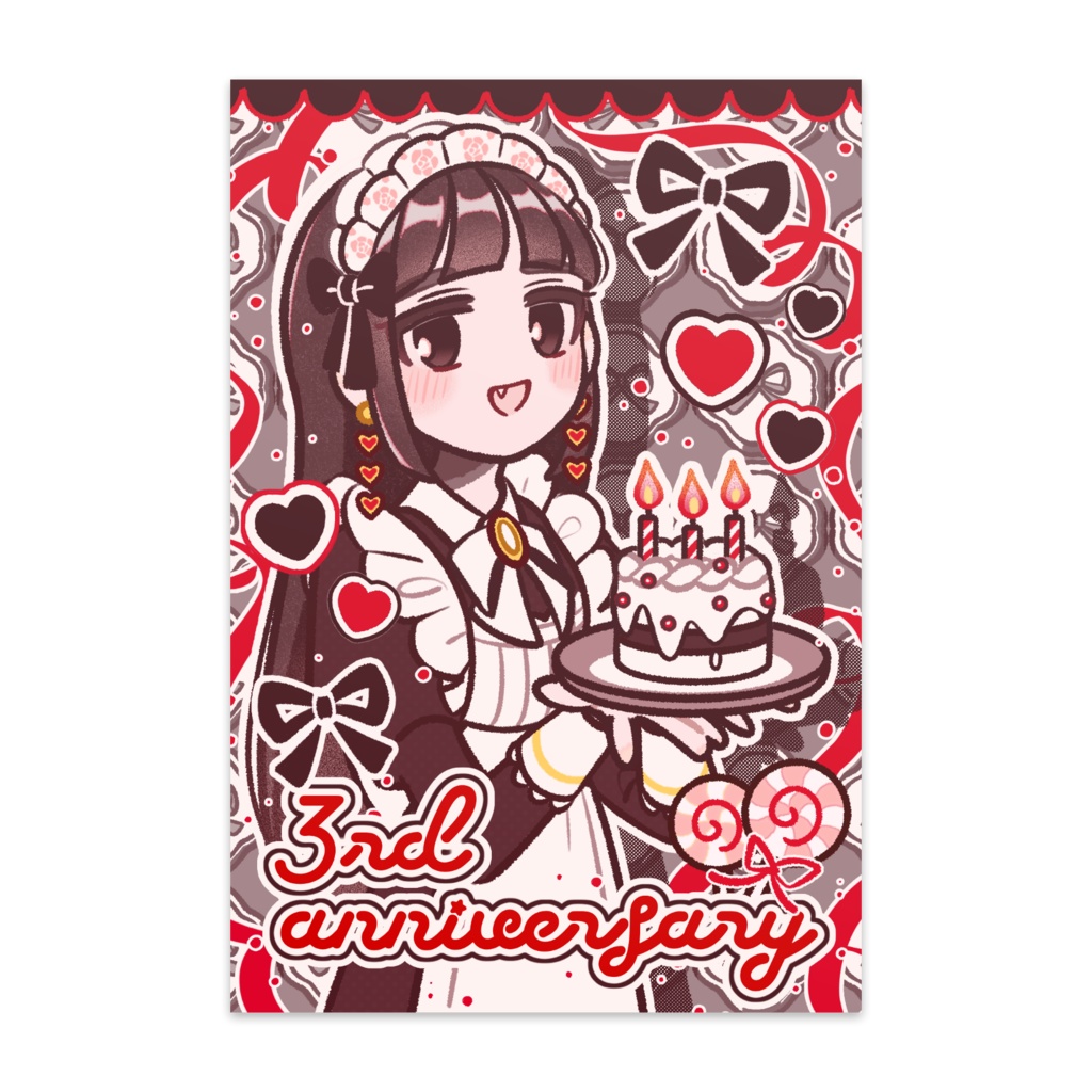 黒糖3周年記念ポストカード