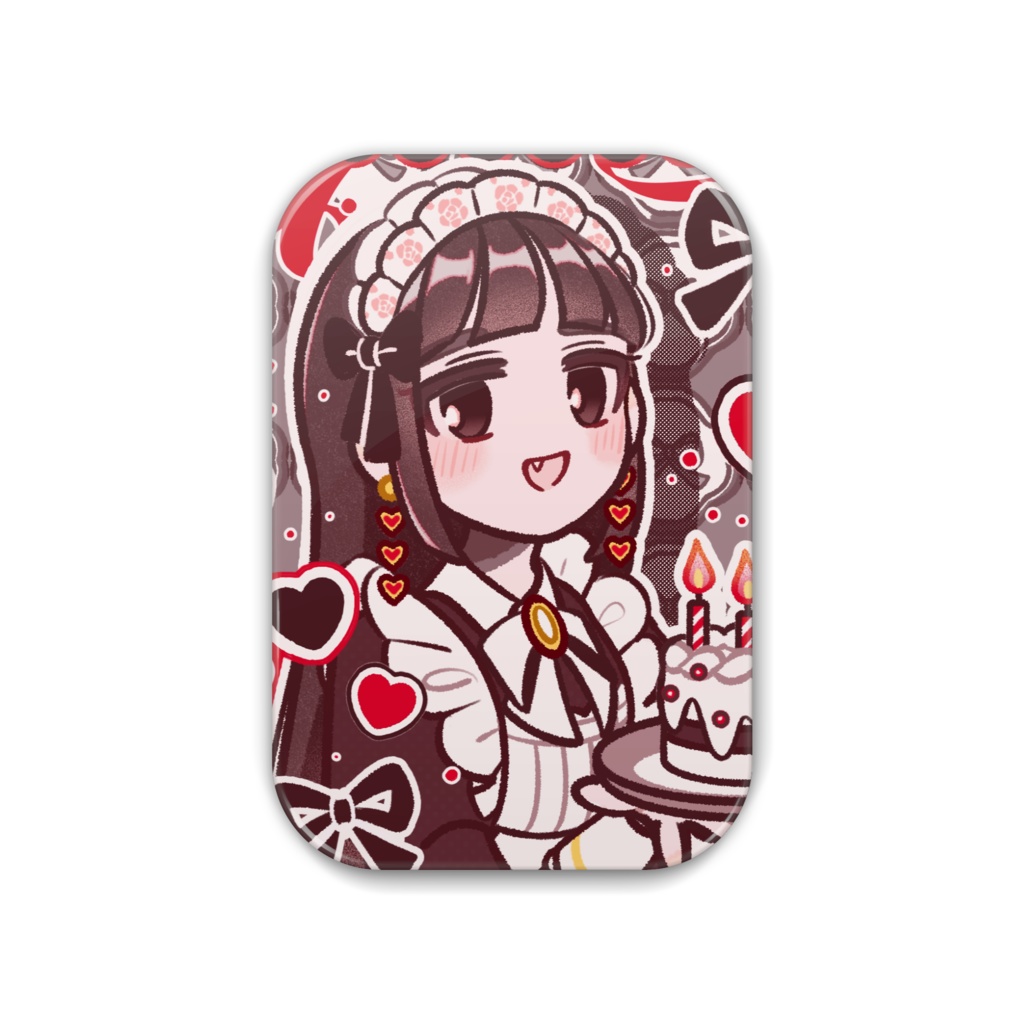 黒糖3周年記念スクエア缶バッジ